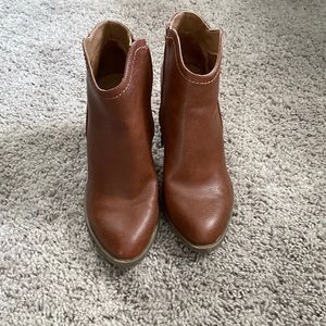 Brown ankle booties